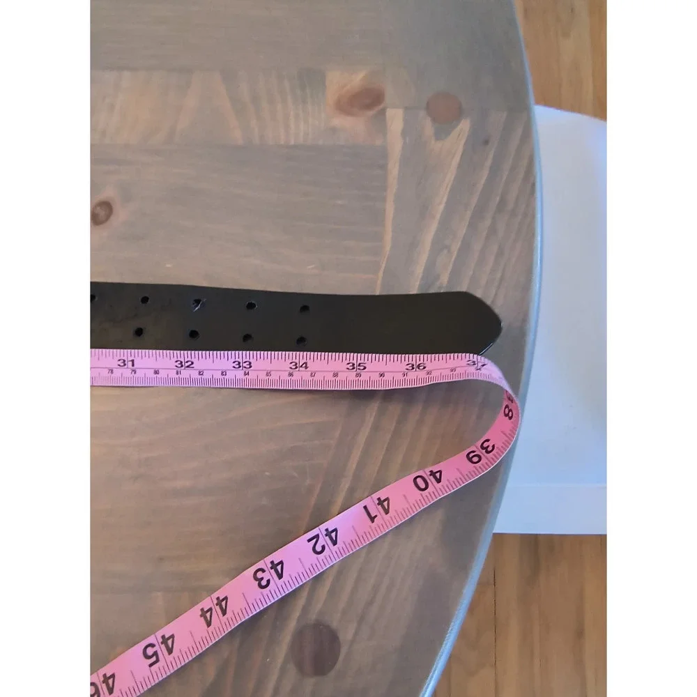 Dickies Leather Belt Men's Size 34 Dark Brown /Black Perforated Belt Adjustable